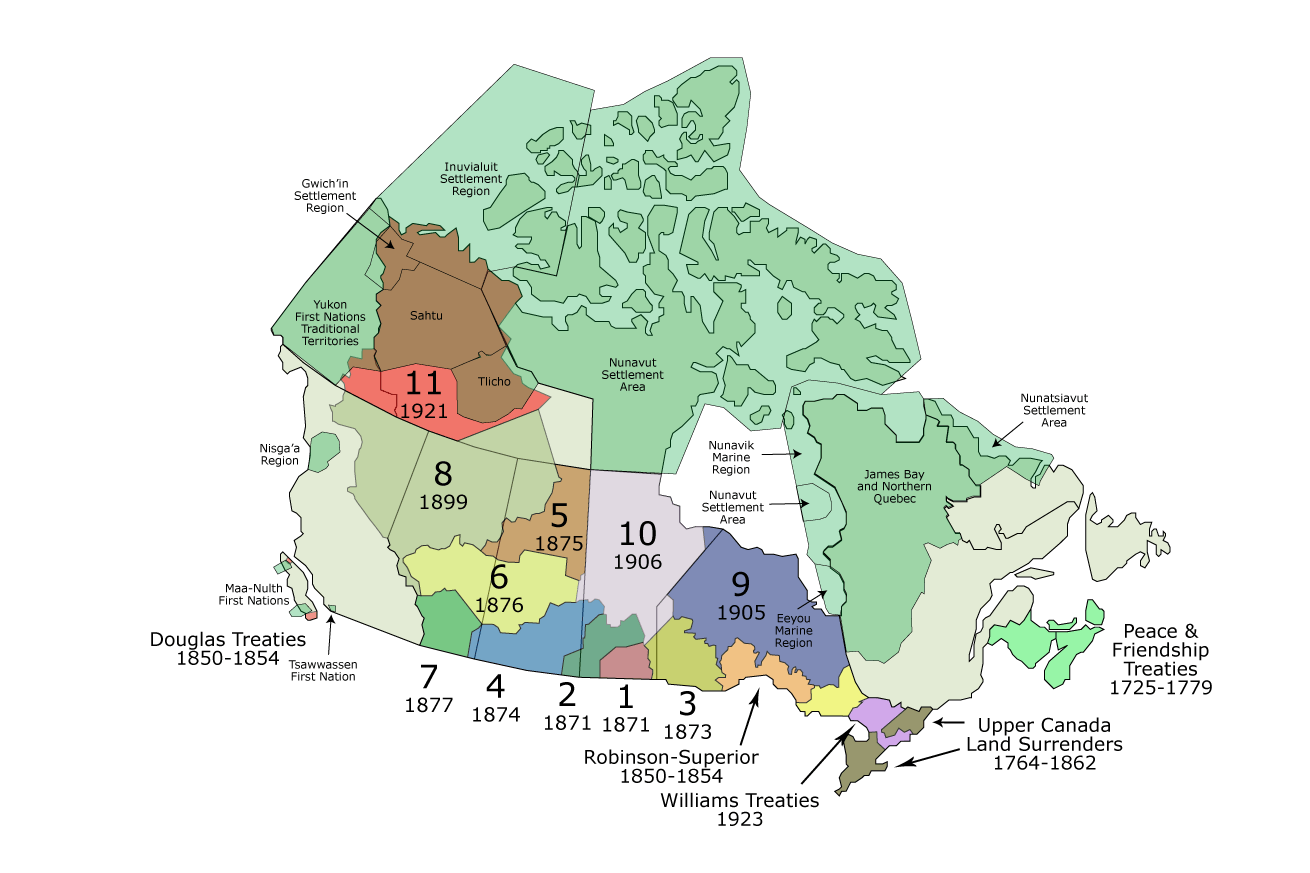 Canada First Nations Map First Nations Treaty Lands